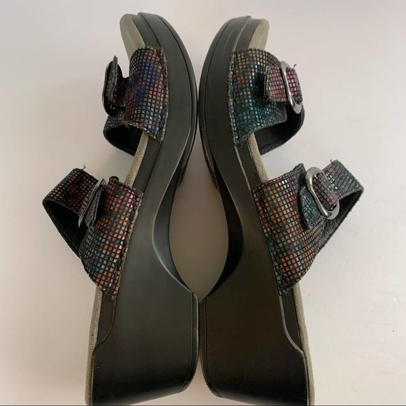 Dansko Sophie Stained Glass Holographic Rainbow Double Strap Sandal EU42 - Picture 10 of 10